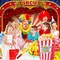 Popcorn Piñata Large Circus Piñata for Birthday Carnival Circus Themed Parties Great Party Addition for Boys Grils Holiday Celebration (16.9×11.8×3.54in)